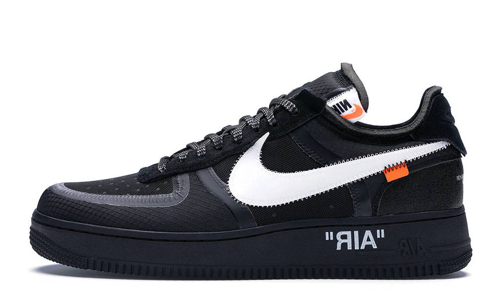 Off white air force 1 black and on sale white