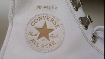 pgLang x Converse Chuck 70 White Closeup