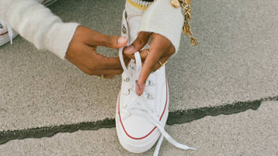 pgLang x Converse Chuck 70 White On Foot 1