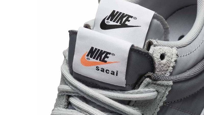 sacai x Nike Cortez 4.0 Grey DQ0581-001 Detail
