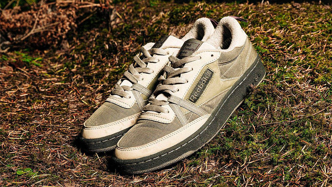 size x Reebok Club C Trail Green Beige Side