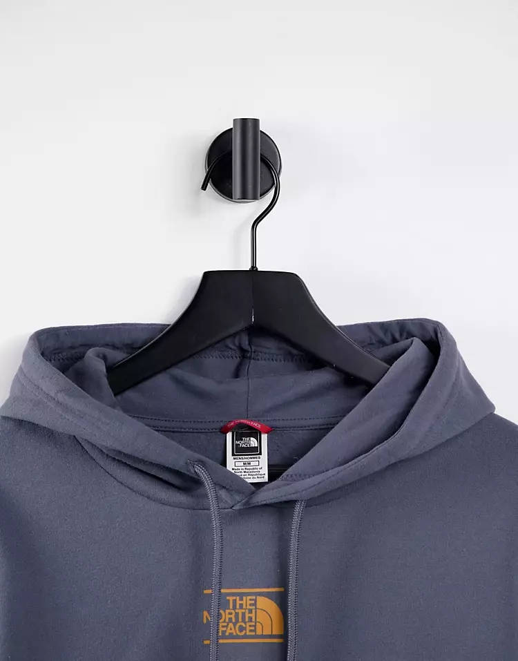 The North Face Center Dome Hoodie Grey Detail