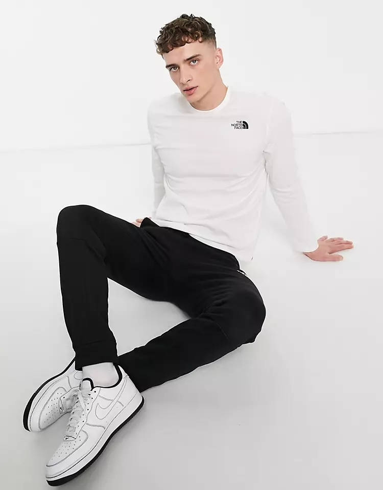 The North Face Collage Long Sleeve T-Shirt White Full