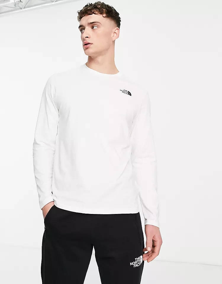 The North Face Collage Long Sleeve T-Shirt White
