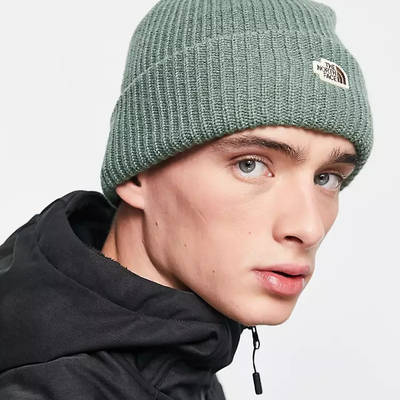 The North Face Salty Dog Beanie Laurel Wreath Green Side