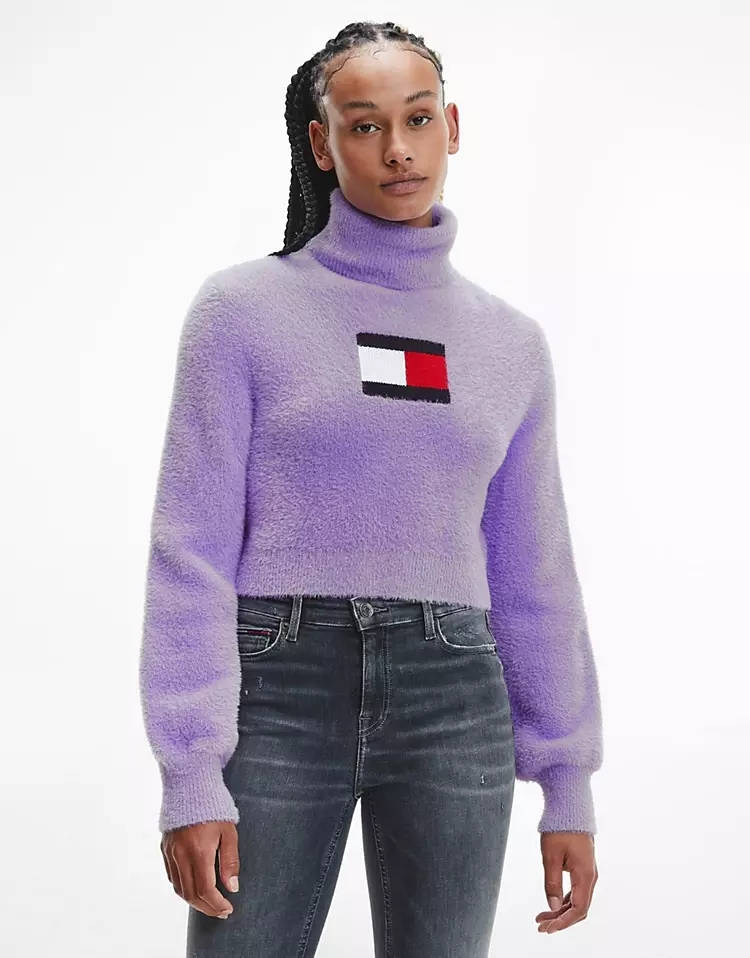 tommy jeans cropped jumper