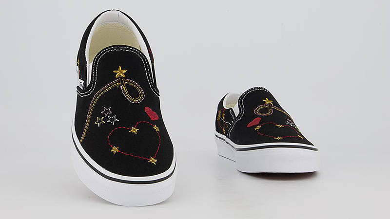 Vans Classic Slip On Black Gold Star