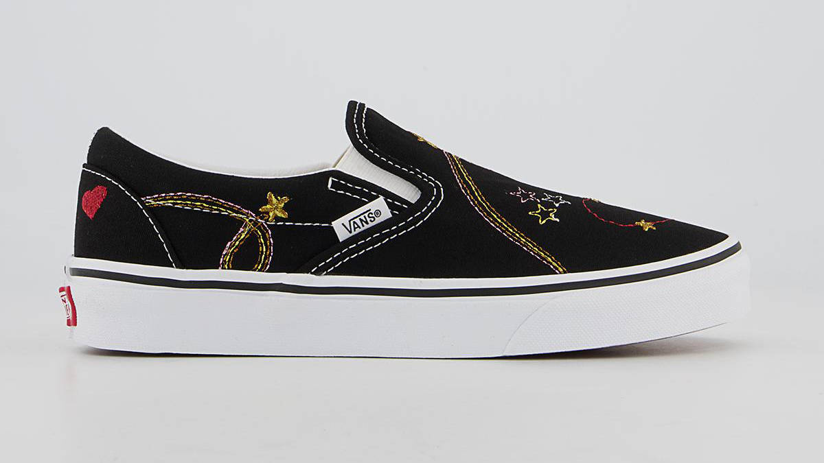 Vans Classic Slip On Black Gold Star main