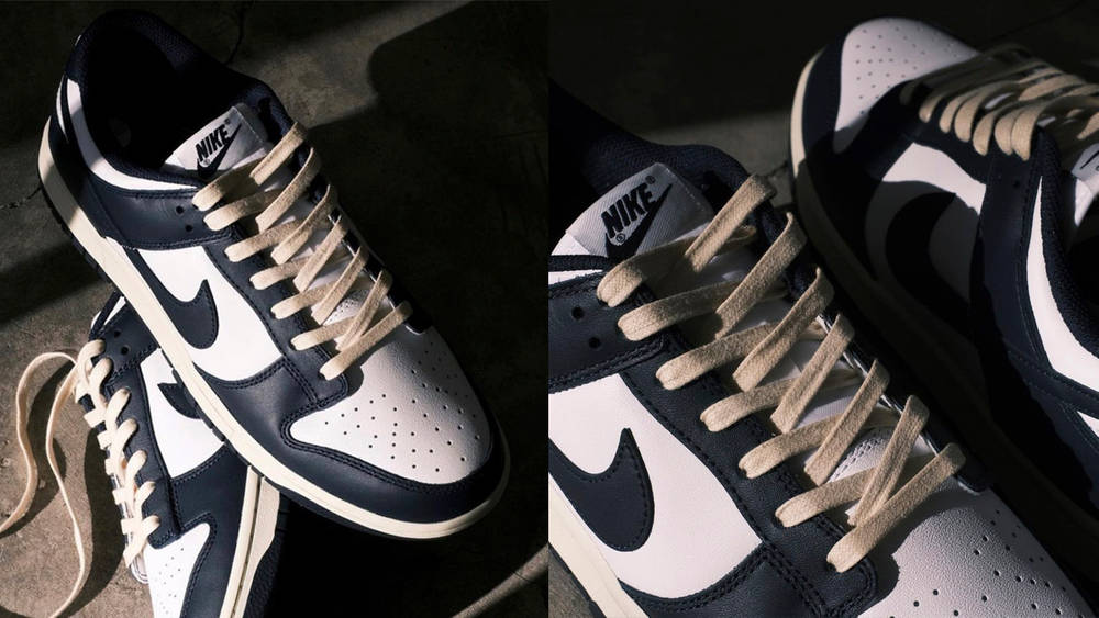 Image via sneakertigger Nike Dunk Low "Vintage Navy"