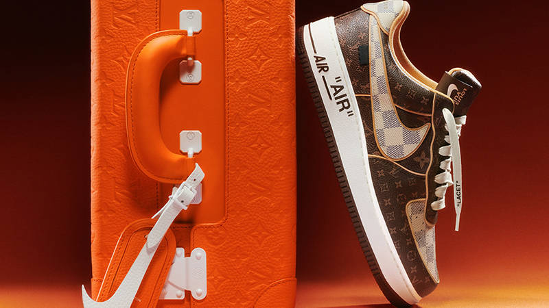 Virgil Abloh x Louis Vuitton x Nike Air Force 1 Brown Side 2