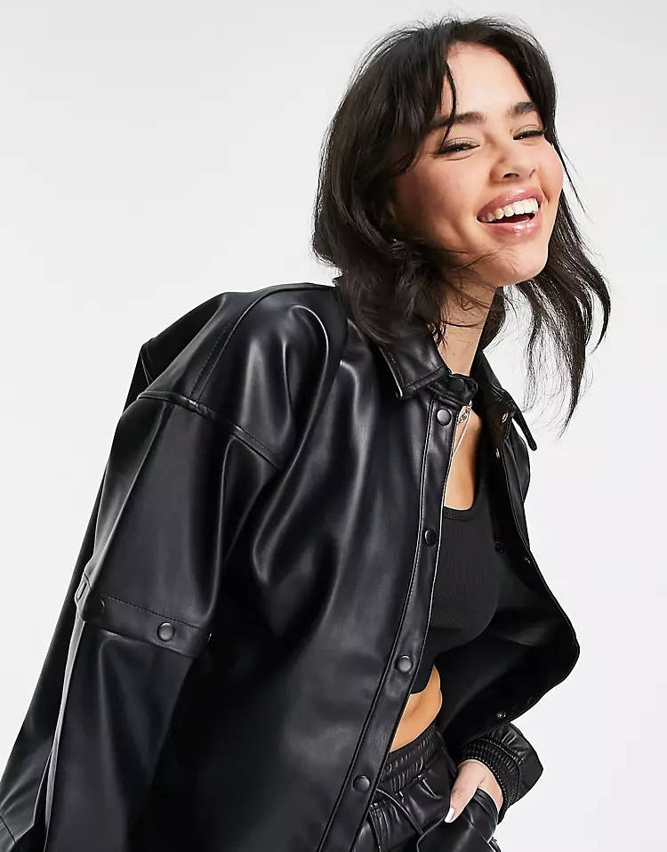 adidas Faux Leather Shirt