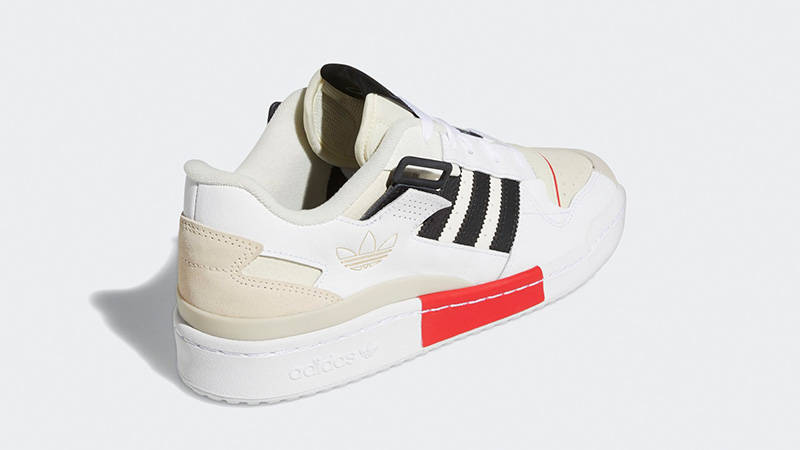 adidas Forum Exibit Low White Black Red GZ0937 back