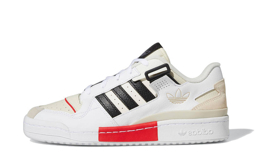adidas Forum Exhibit Low White Black Red
