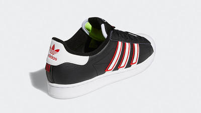 adidas superstar mens white and red