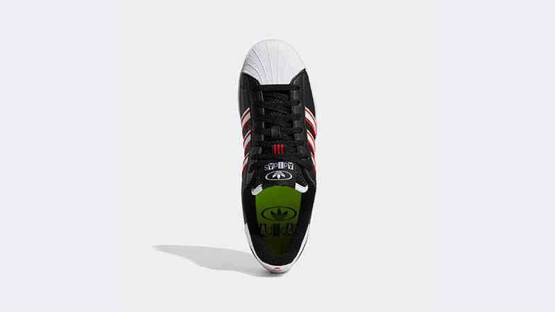 adidas Superstar Black White Red GY0998 middle