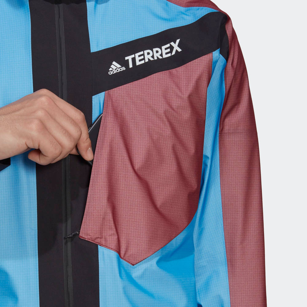 adidas Terrex Techrock Light GORE-TEX Jacket - Shock Blue | The