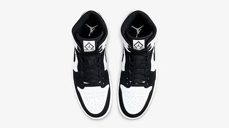 Air Jordan 1 Mid Diamond Black White DH6933-100 ,middle