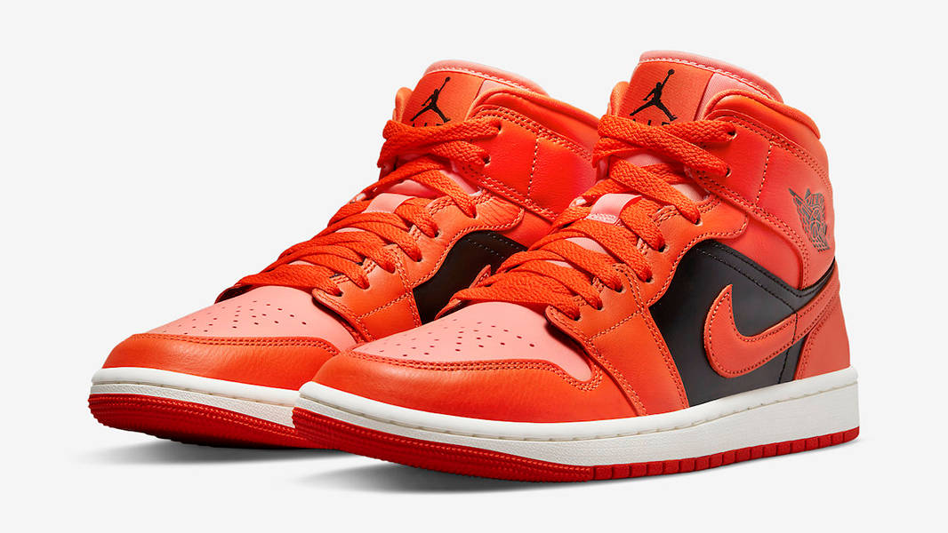 Jordan 1 hot sale mid orange black