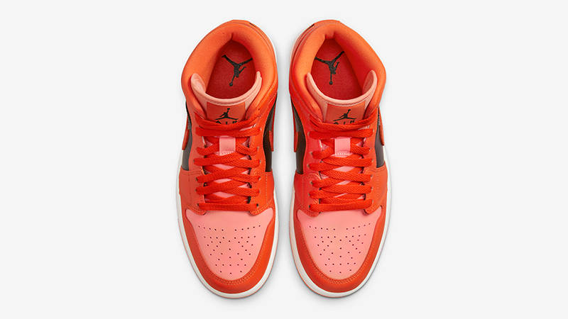 Air Jordan 1 Mid Orange Black DM3381-600 Top