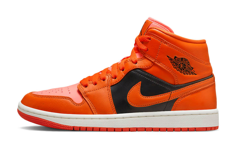 Jordan 1 mid team orange black hotsell