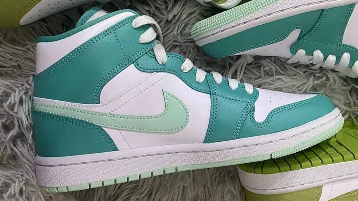 Get turquoise jordan 1 Ready For Spring With the Air Jordan 1 Mid “Reptile