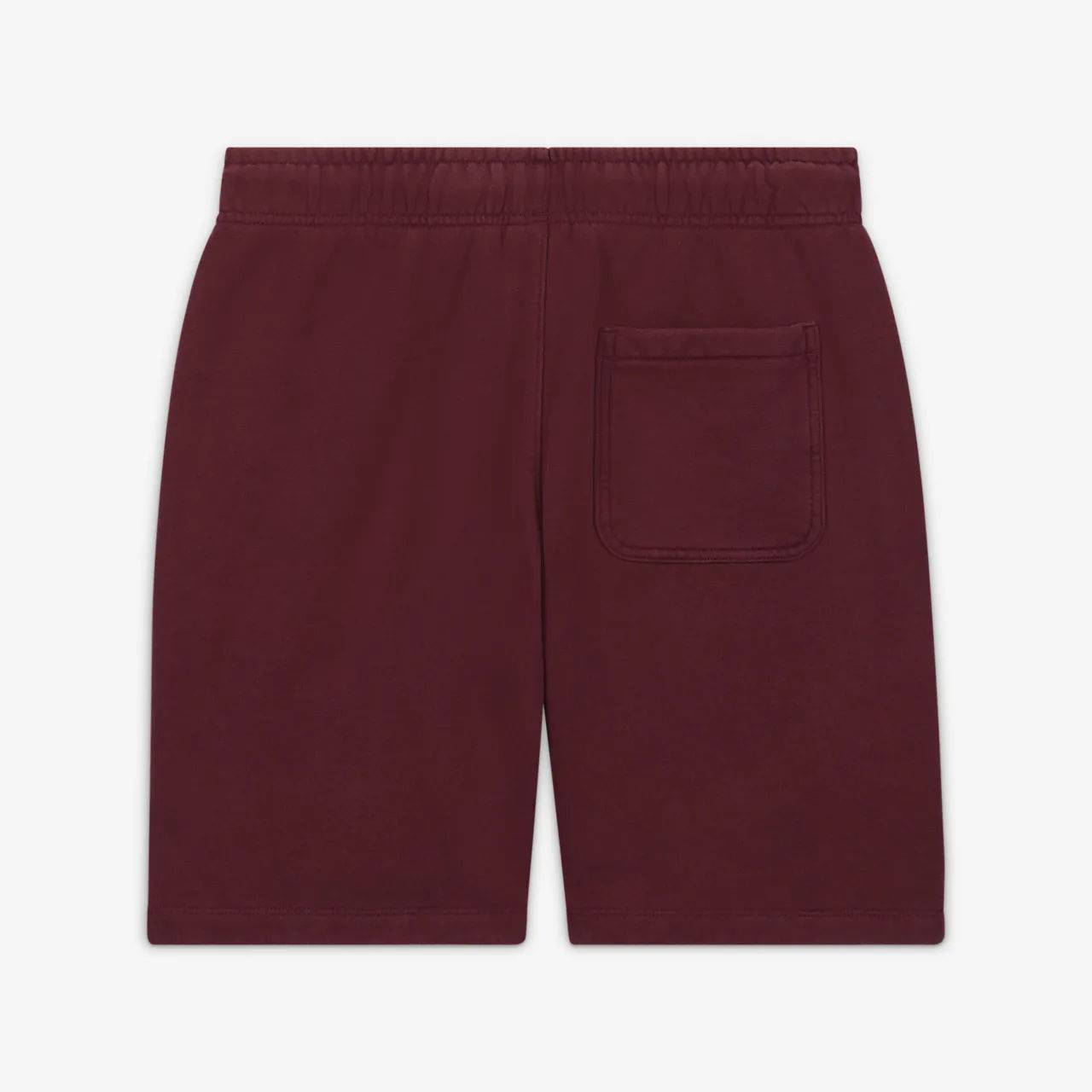 Air Jordan Wordmark Fleece Shorts Dark Red Mockup Backside