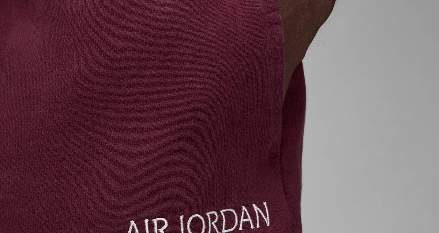 Air Jordan Wordmark Fleece Shorts Dark Red Pocket