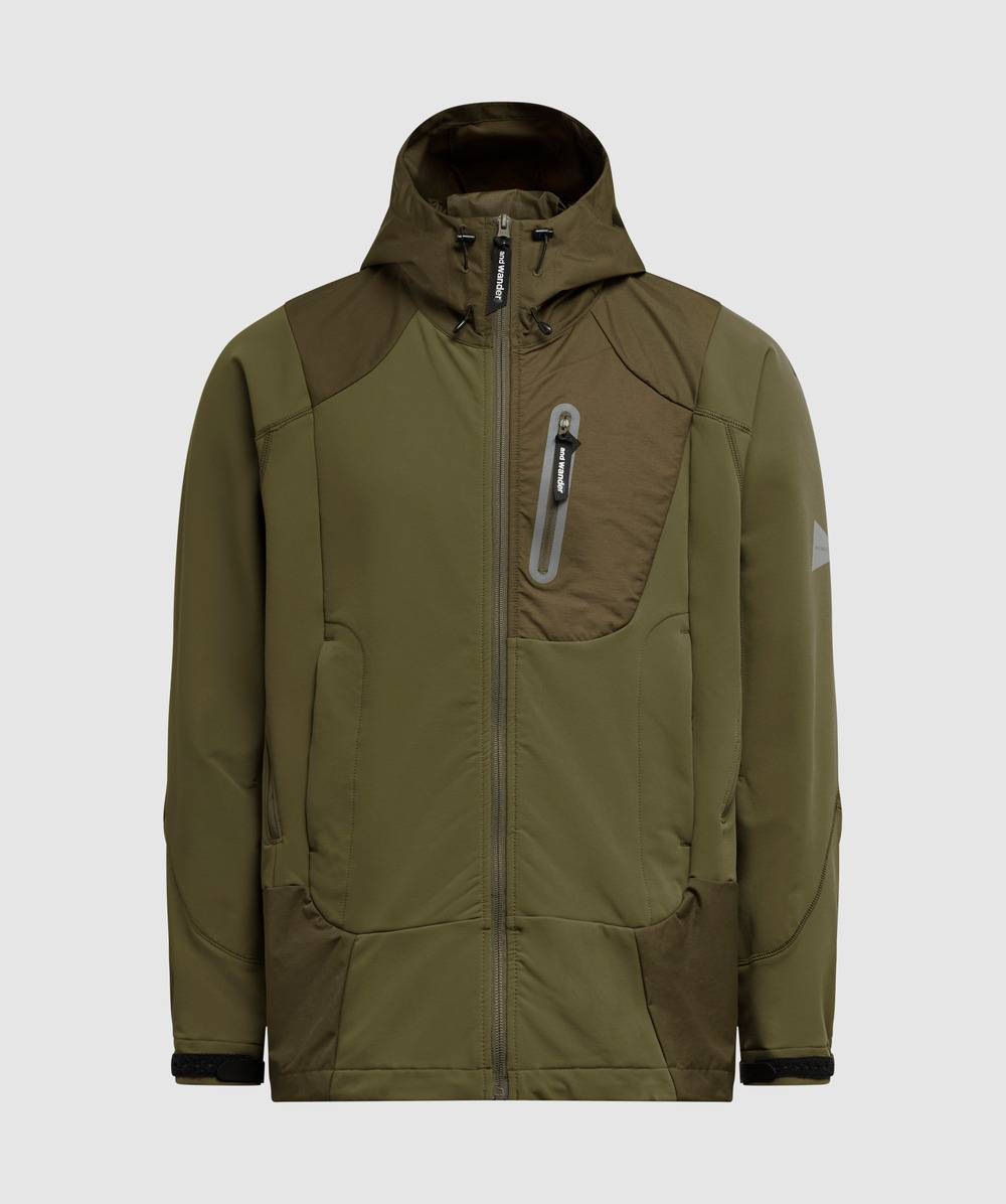and wander Stretch Shell Jacket - Khaki 