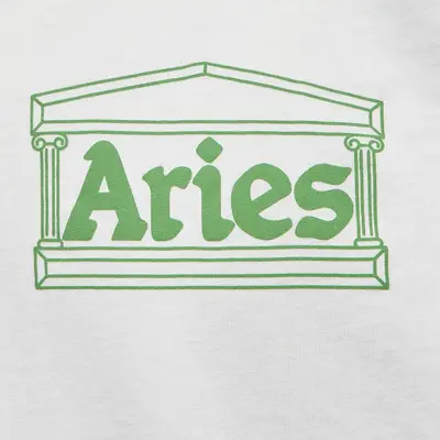 Aries Happy Dude Long Sleeve T-Shirt White Detail
