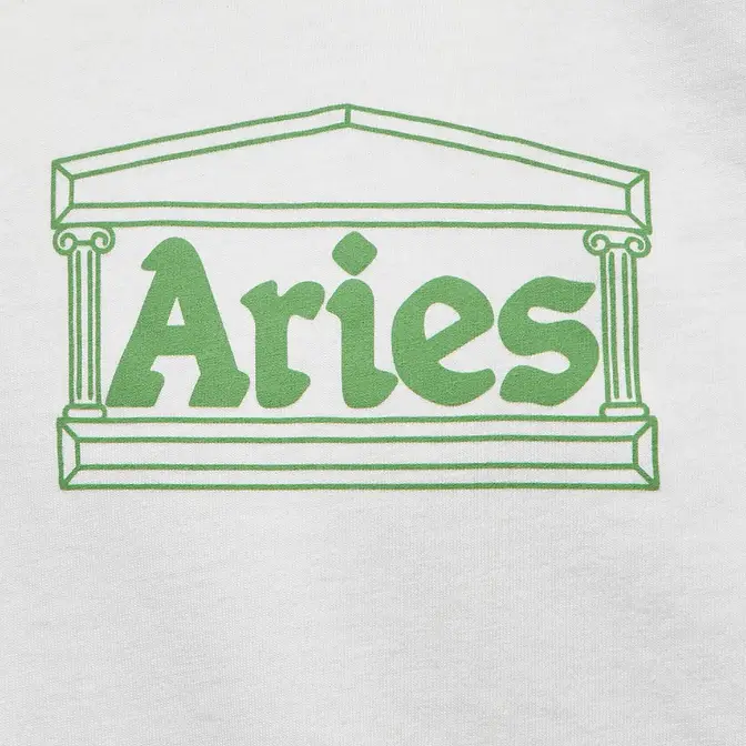Aries Happy Dude Long Sleeve T-Shirt White Detail