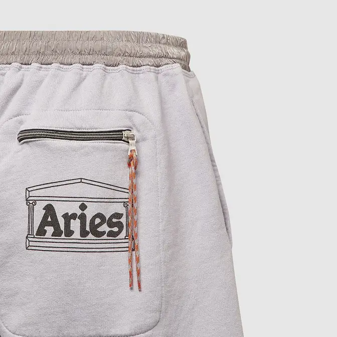 Aries Nylon Hybrid Shorts Lilac Detail