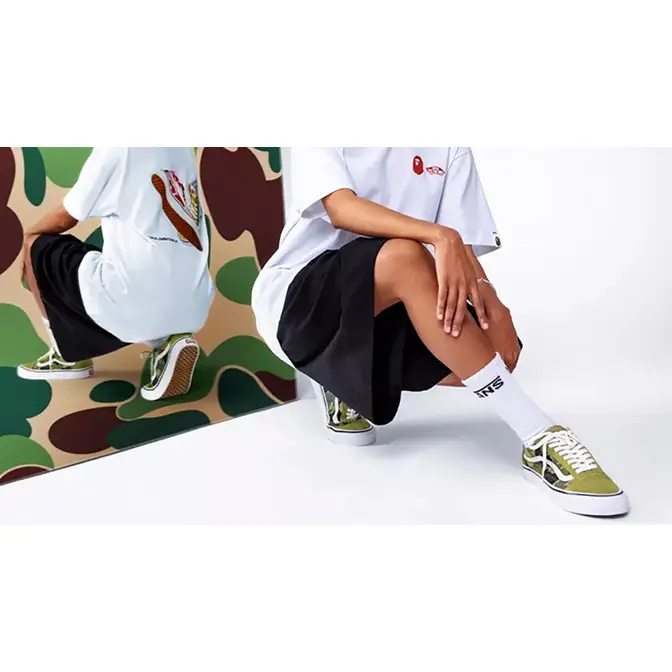 Yellow bape old sales skool vans