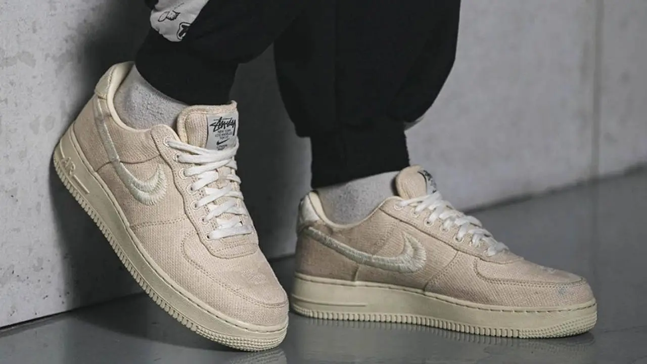 Best Air Force 1 Colorways - Stussy x Nike Air Force 1 Fossil Stone (2020)