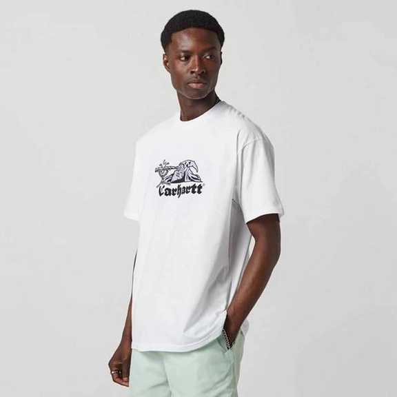 ★2022SS新作★CARHARTT★S/S MAHOGANI MUSIC T-SHIRT Mahogani Music x Carhartt WIP Relevant Parties T-Shirt brown