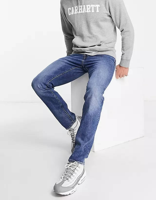 Carhartt WIP Klondike Relaxed Tapered Jeans Blue Full