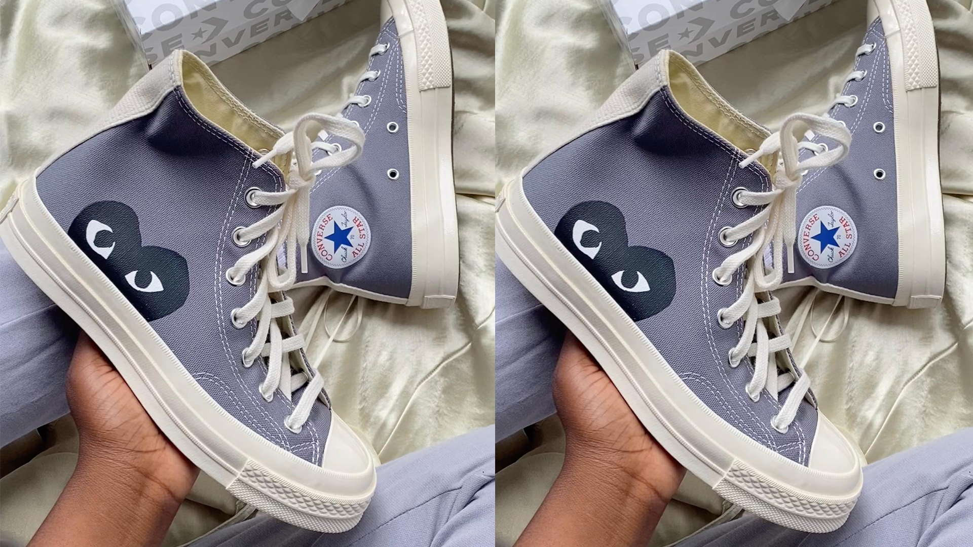 Comme des Garcons Play x Converse Chuck 70 Hi Steel Grey