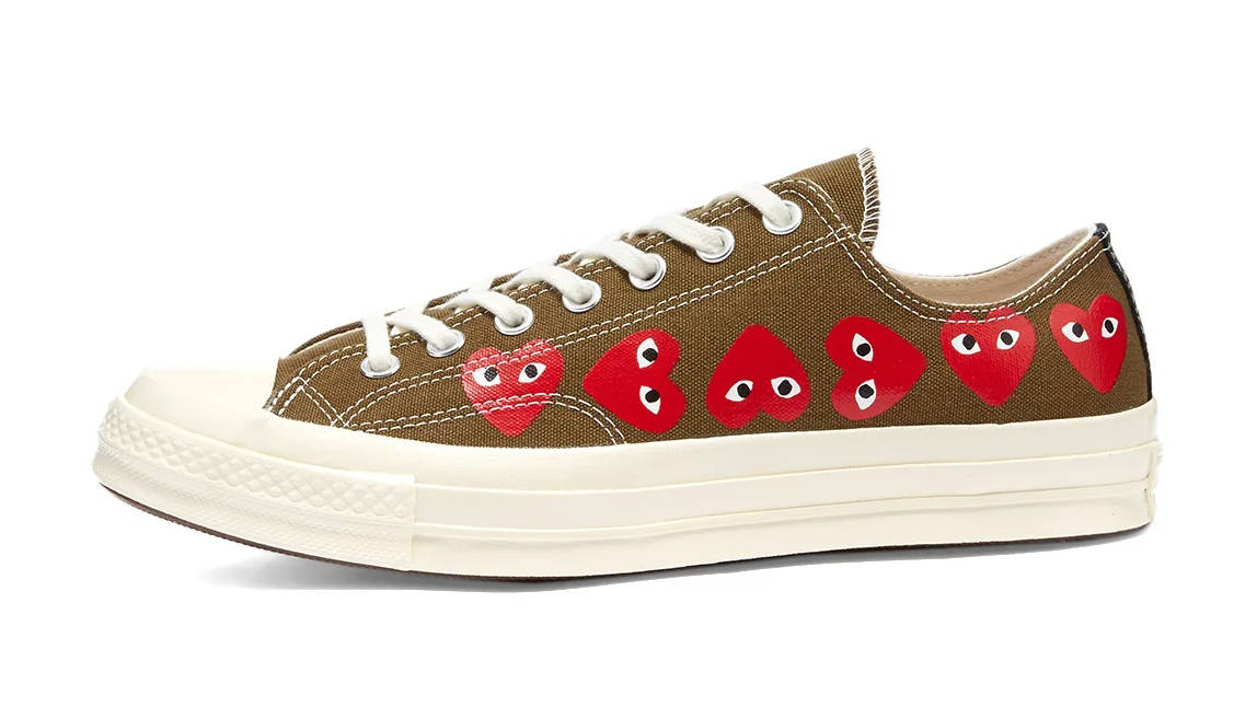 Comme des Garcons Play x Converse Chuck Taylor Multi Heart Khaki