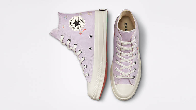 Converse Chuck 70 Floral High Pale Amethyst Multi