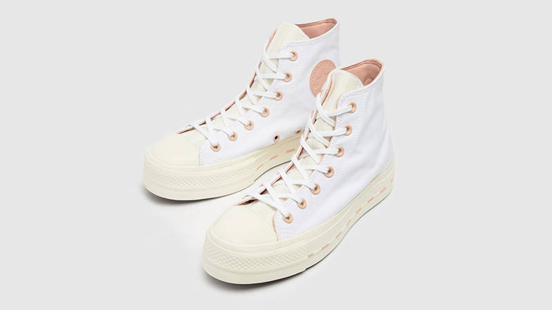 Converse Chuck Taylor Crafted Platform High White Pink