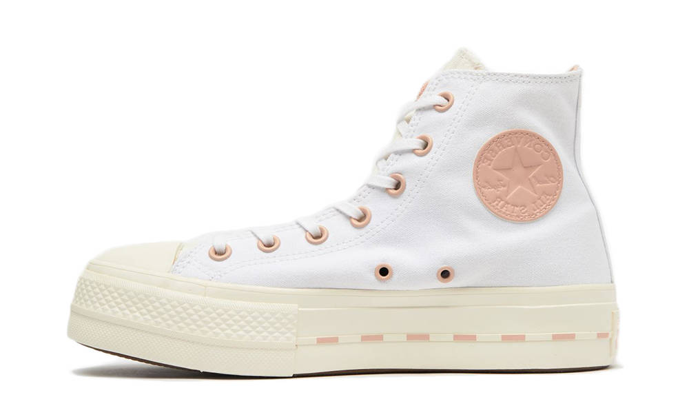 Converse Chuck Taylor Crafted Platform High White Pink