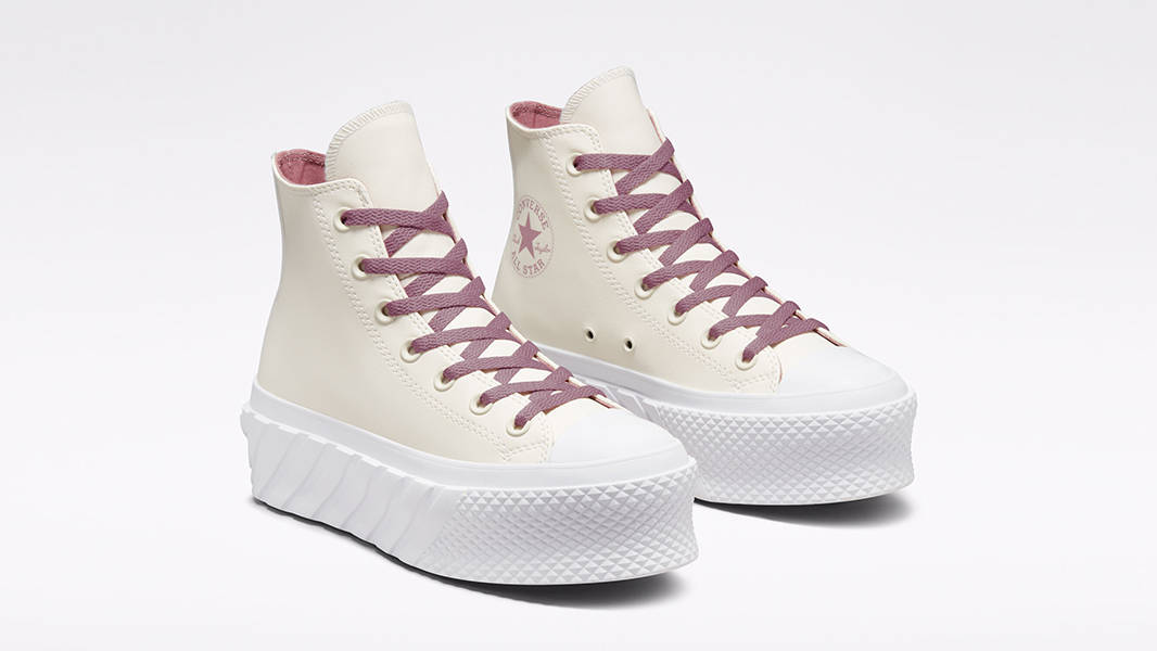 Converse Chuck Taylor Lift 2X Platform Metallic Pink White Where