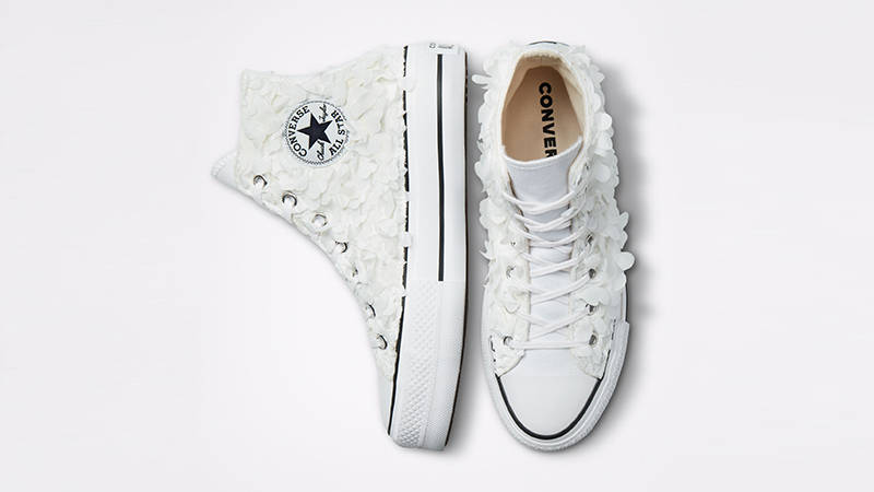 Converse Chuck Taylor Platform Flower Petals High White