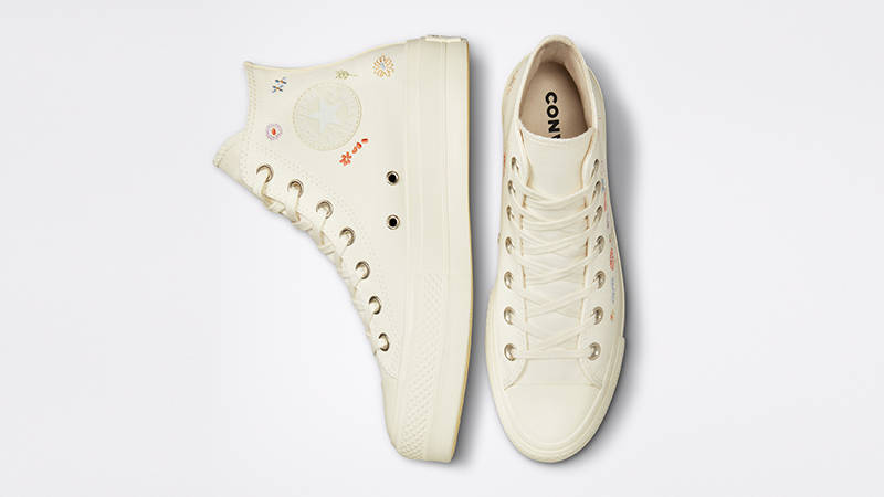 Converse Chuck Taylor Floral Platform High White Multi