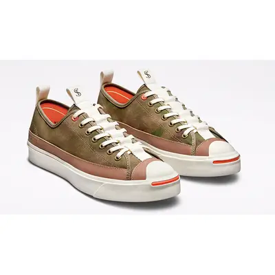 C-020 Smoke Pearl Frost Gray Converse Run Red Purcell Champagne Tan 173058C front