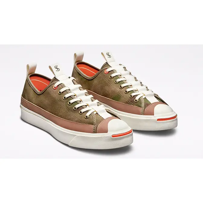 C-020 Smoke Pearl Frost Gray Converse Run Red Purcell Champagne Tan 173058C front