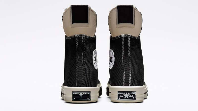 DRKSHDW Rick Owens x Converse DRKSTAR Chuck 70 Black Egret Back