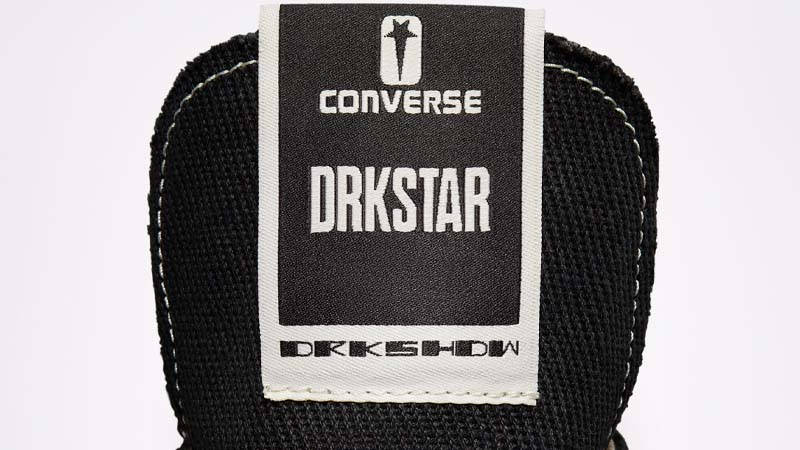 DRKSHDW Rick Owens x Converse DRKSTAR Chuck 70 Black Egret Tongue