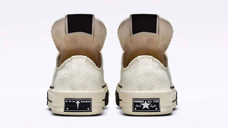 DRKSHDW Rick Owens x Converse DRKSTAR Chuck 70 Low White Back