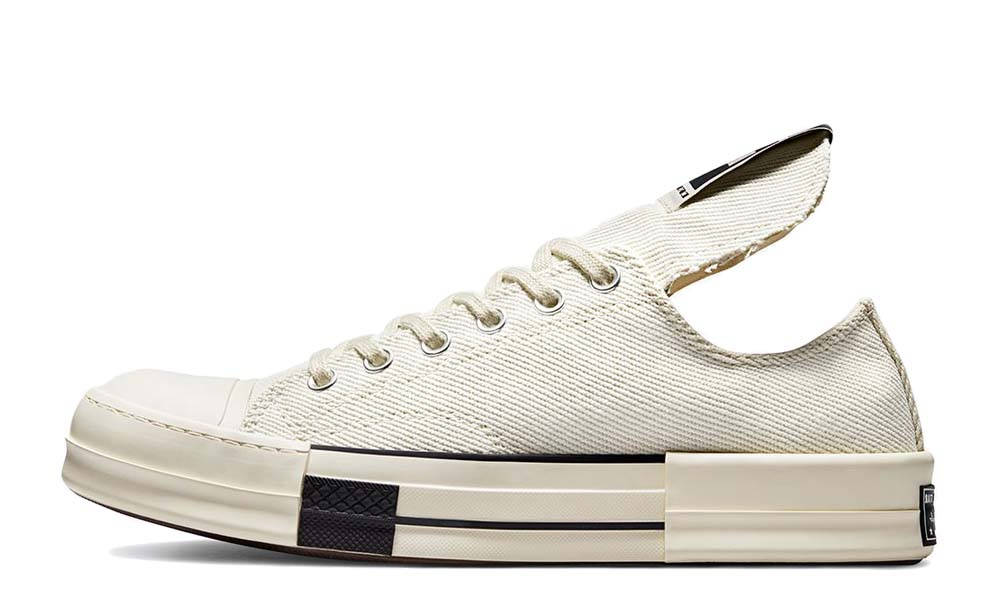 DRKSHDW Rick Owens x Converse DRKSTAR Chuck 70 Low White