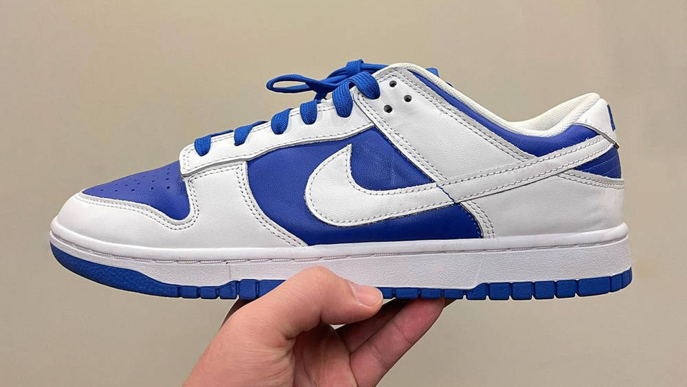 Image via woganwodeyang Nike Dunk Low "White Blue"